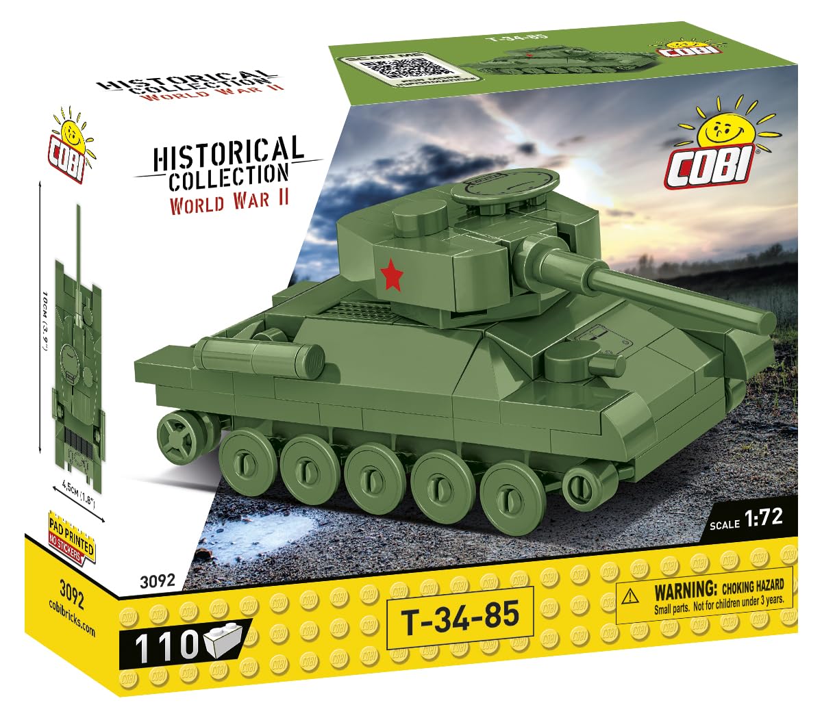 cobi-t-34-85-historical-collection-panzer-bausatz-1-72-cobi-3092-mit-110-element image 2