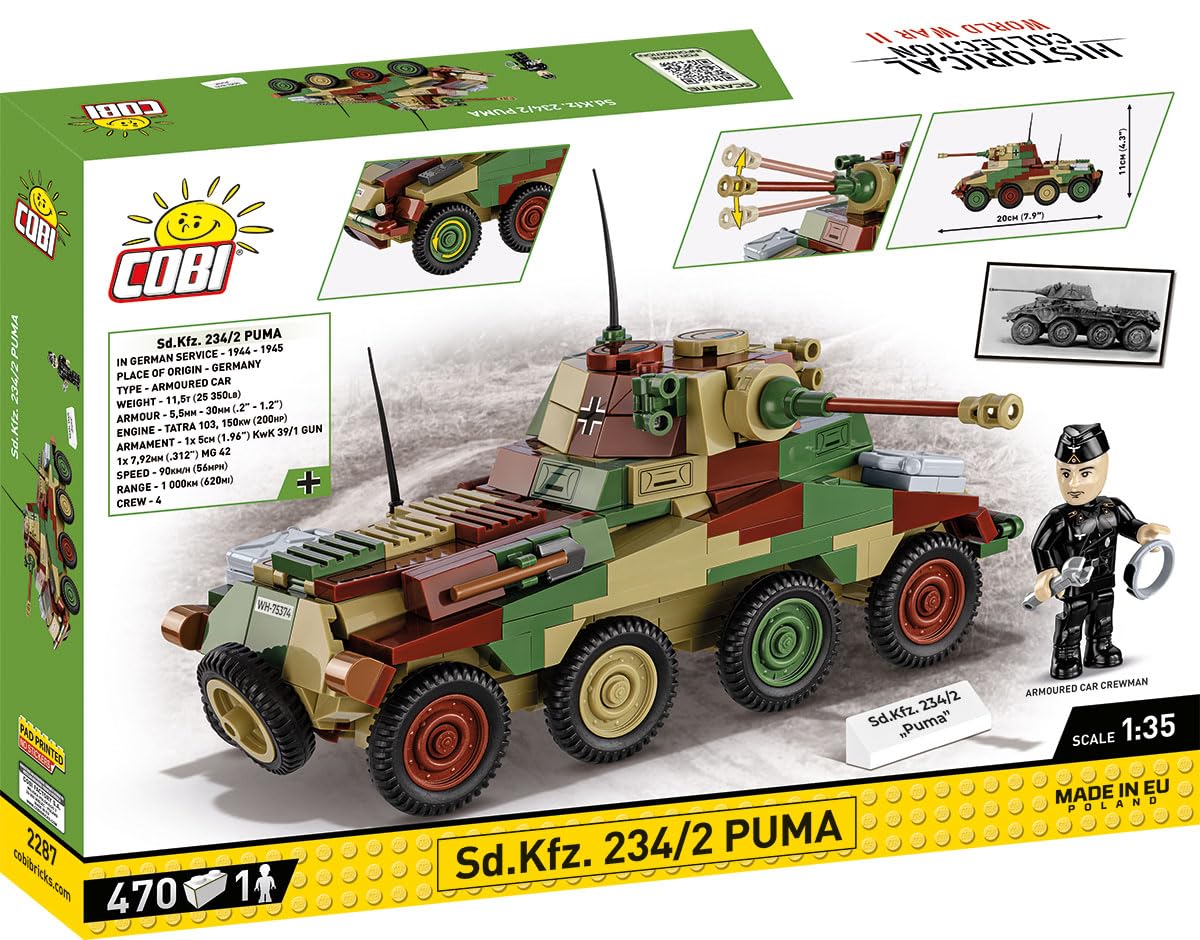 cobi-2287-sd-kfz-234-2-puma-schwerer-panzersp-hwagen-bauset-1-35 image 2