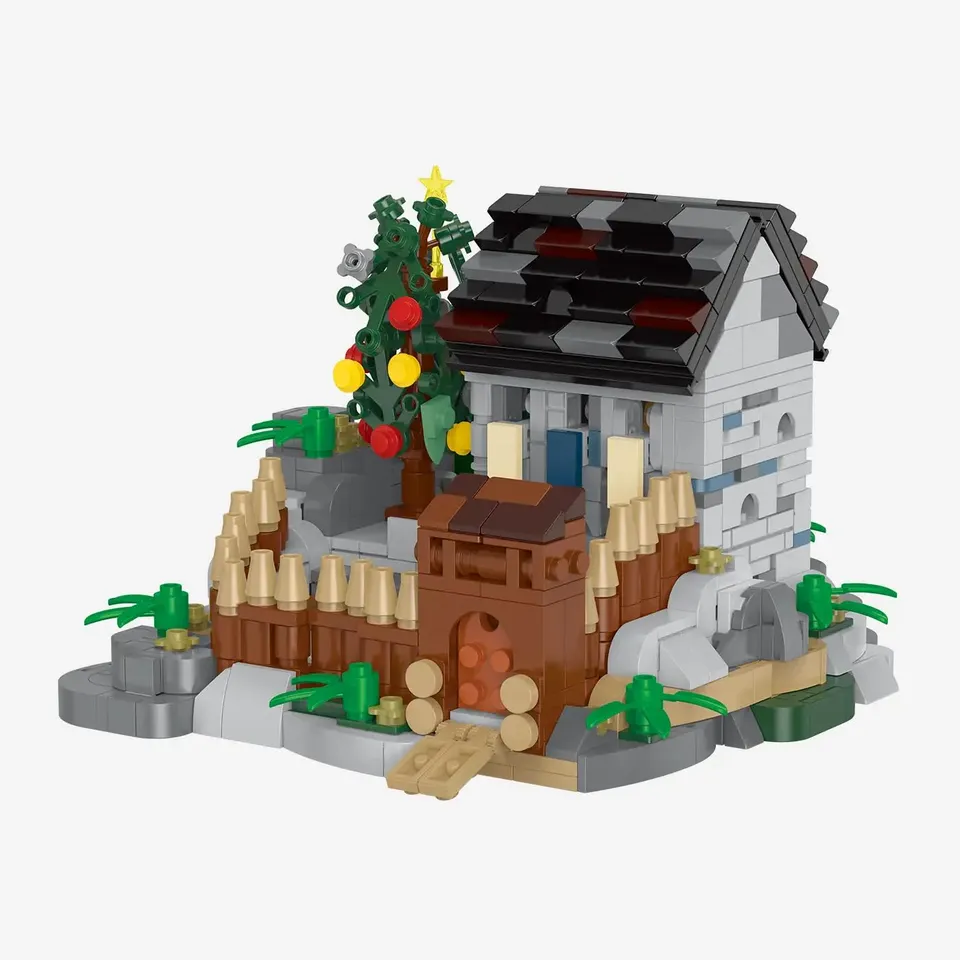bluebrixx-pro-burg-blaustein-adventskalender-929-klemmbausteine-mittelalter-mini image 1