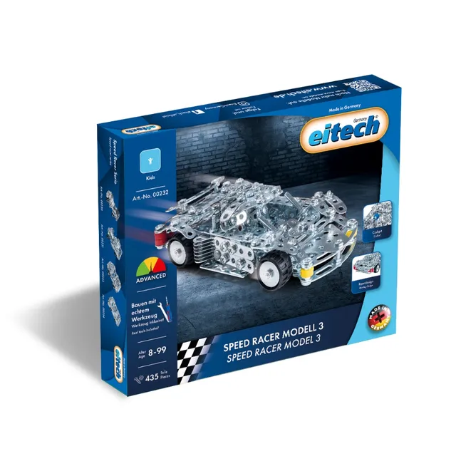 eitech-speed-racer-modell-3-metallbaukasten-auto-435-teile image 1