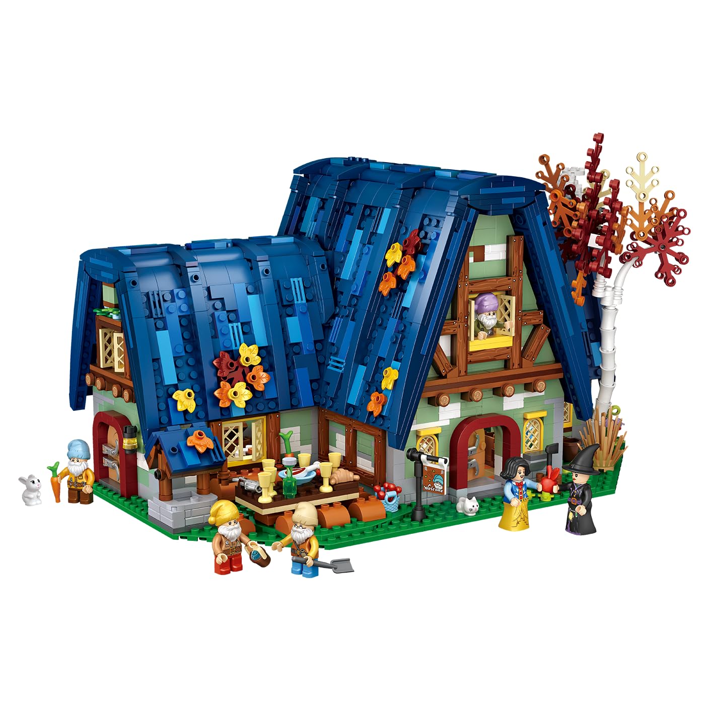 bluebrixx-pro-m-rchenhaus-mini-blocks-klemmbaustein-set-2867-teile-mit-6-minifig image 1