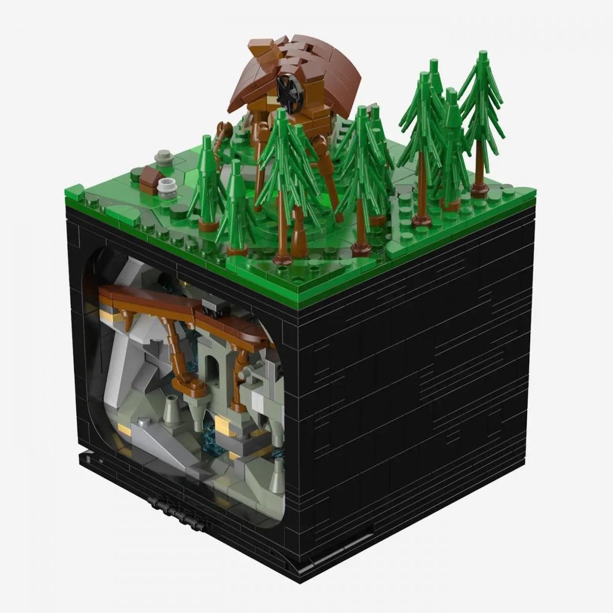 bluebrixx-pro-zwergische-waldmine-fantasy-diorama-1290-klemmbausteine image 3