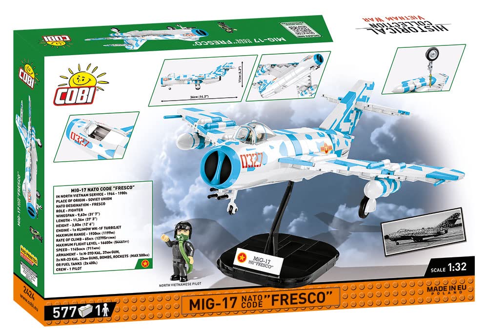 cobi-2424-mig-17-nato-code-fresco-kampfjet-klemmbausteine-1-32-575-teile image 2