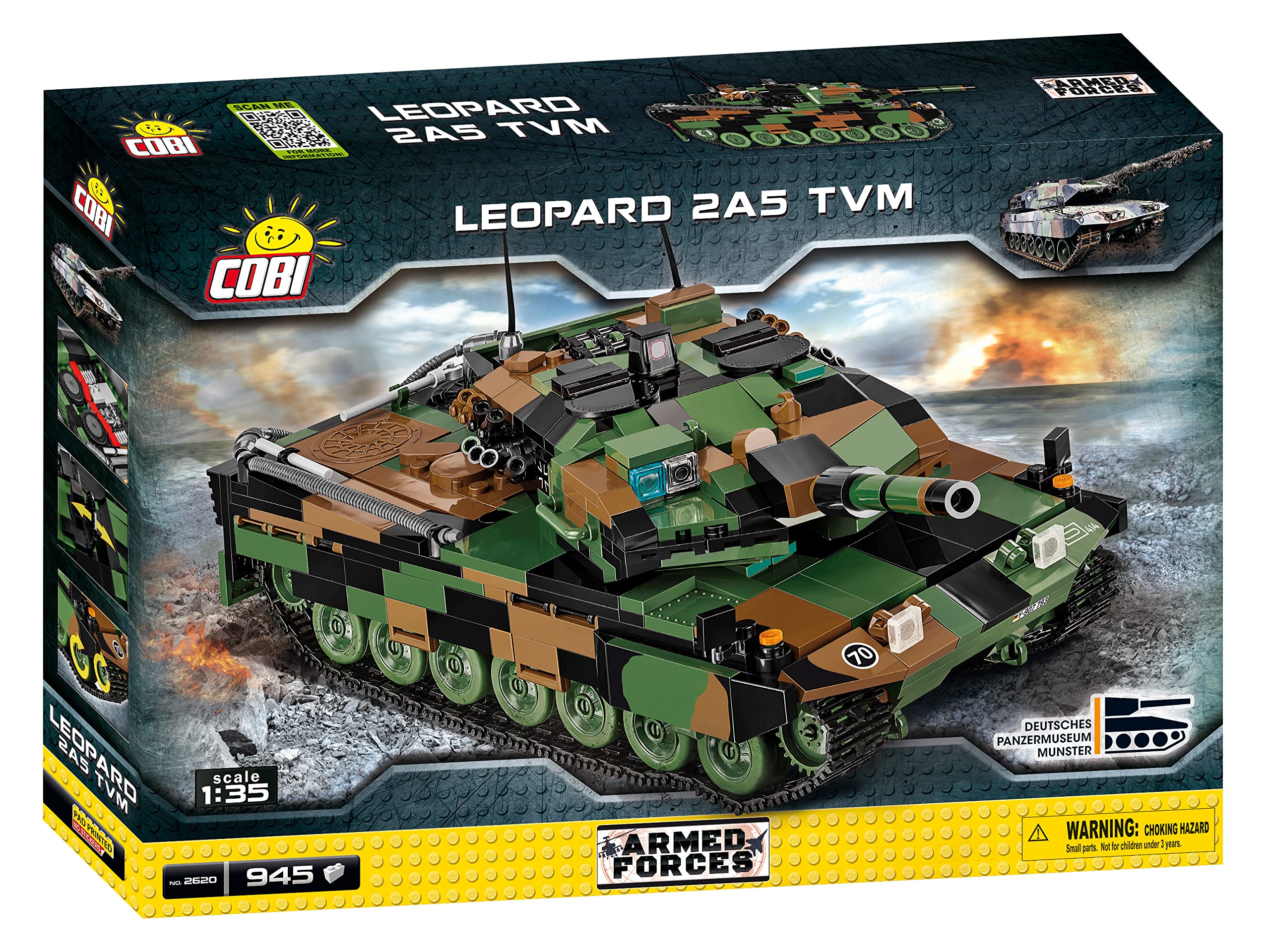 cobi-2620-leopard-2a5-tvm-panzer-bausatz-historical-collection-945-teile image 2
