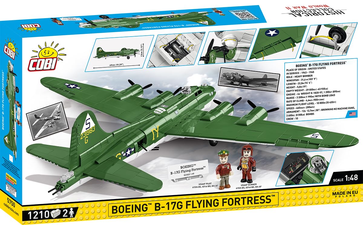 cobi-boeing-b-17f-flying-fortress-mary-alice-klemmbaustein-flugzeug-1-48-1232-te image 4