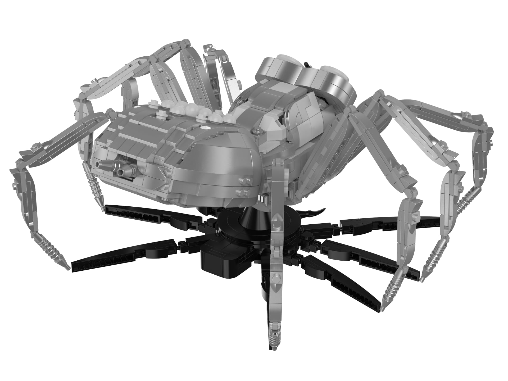 bluebrixx-pro-die-drei-die-silberne-spinne-3d-modell-1346-klemmbausteine image 3
