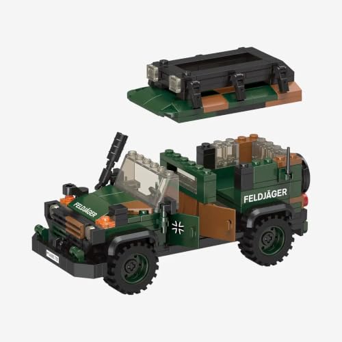 bluebrixx-pro-bundeswehr-gel-ndewagen-wolf-feldj-ger-249-klemmbausteine image 8