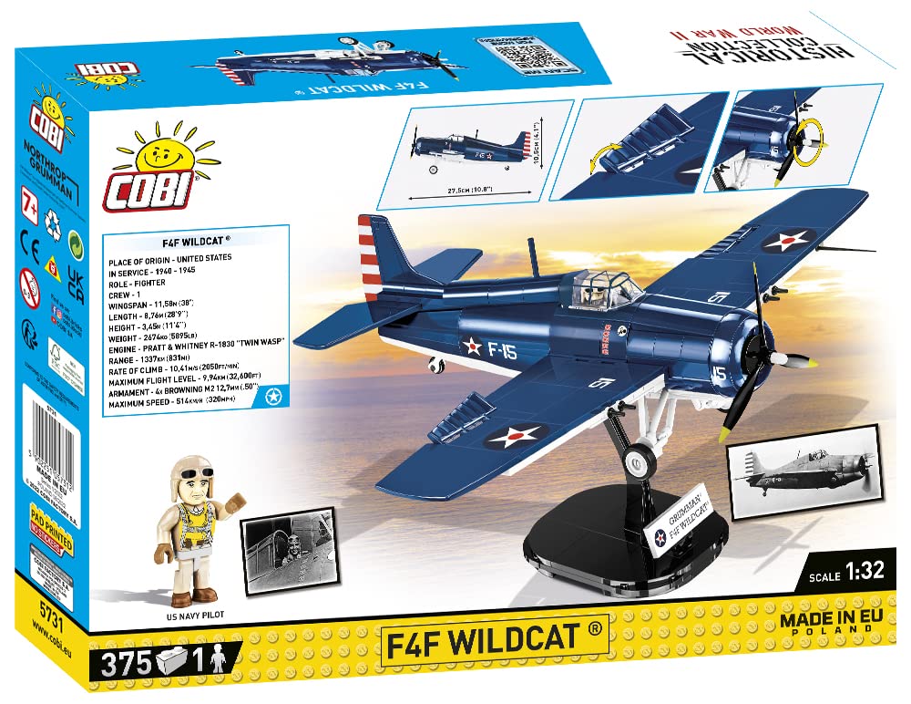 cobi-5731-f4f-wildcat-historical-collection-wwii-flugzeug-bausatz-1-32 image 2