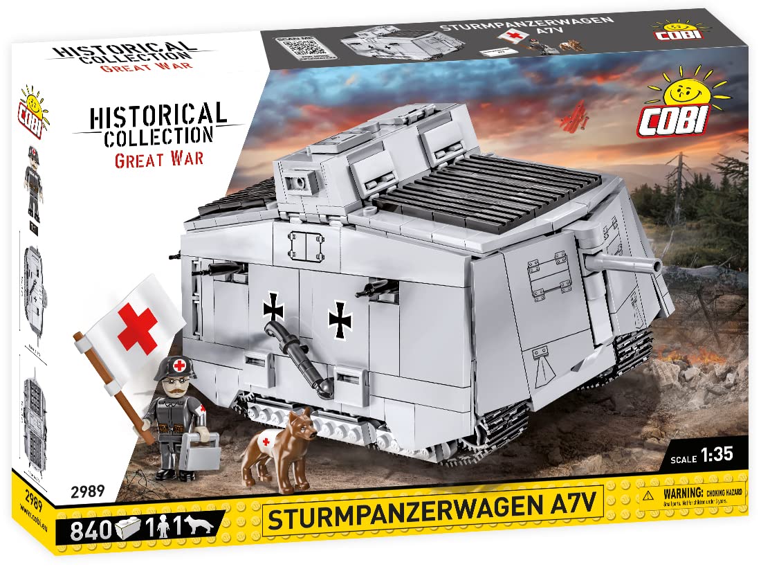 cobi-2989-sturmpanzerwagen-a7v-great-war-1-35-840-teile-1-figur image 3