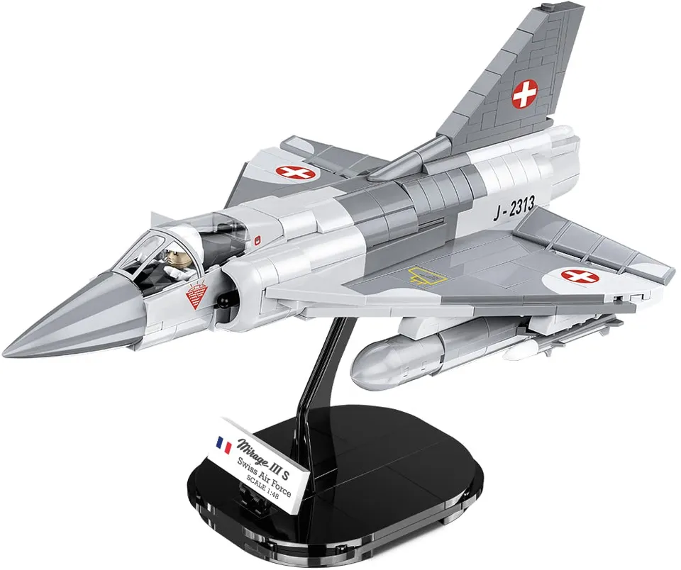 cobi-5827-mirage-iii-s-swiss-air-force-jet-armed-forces-1-48-453-teile image 1