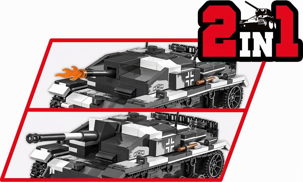 cobi-2286-stug-iii-ausf-f-flammpanzer-2in1-historical-collection-panzer-bausatz image 7