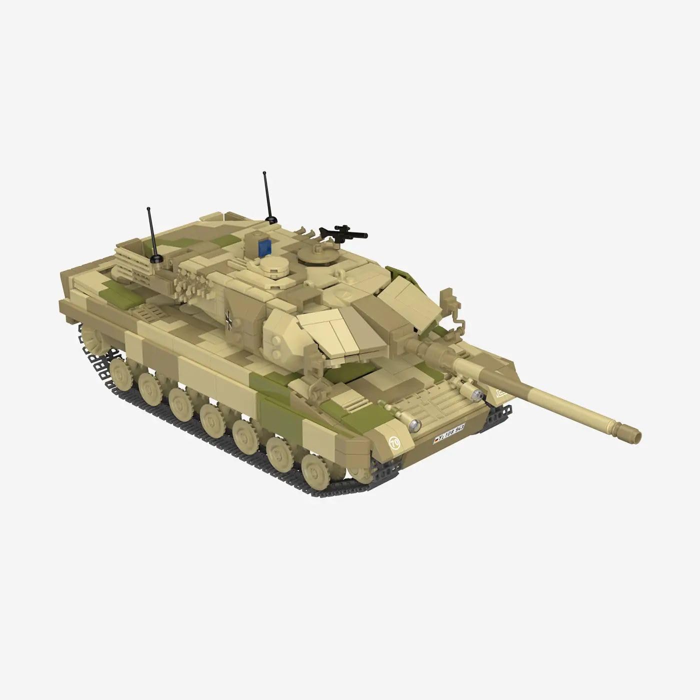 bluebrixx-pro-leopard-2-a6-w-stentarn-kampfpanzer-1360-klemmbausteine image 2