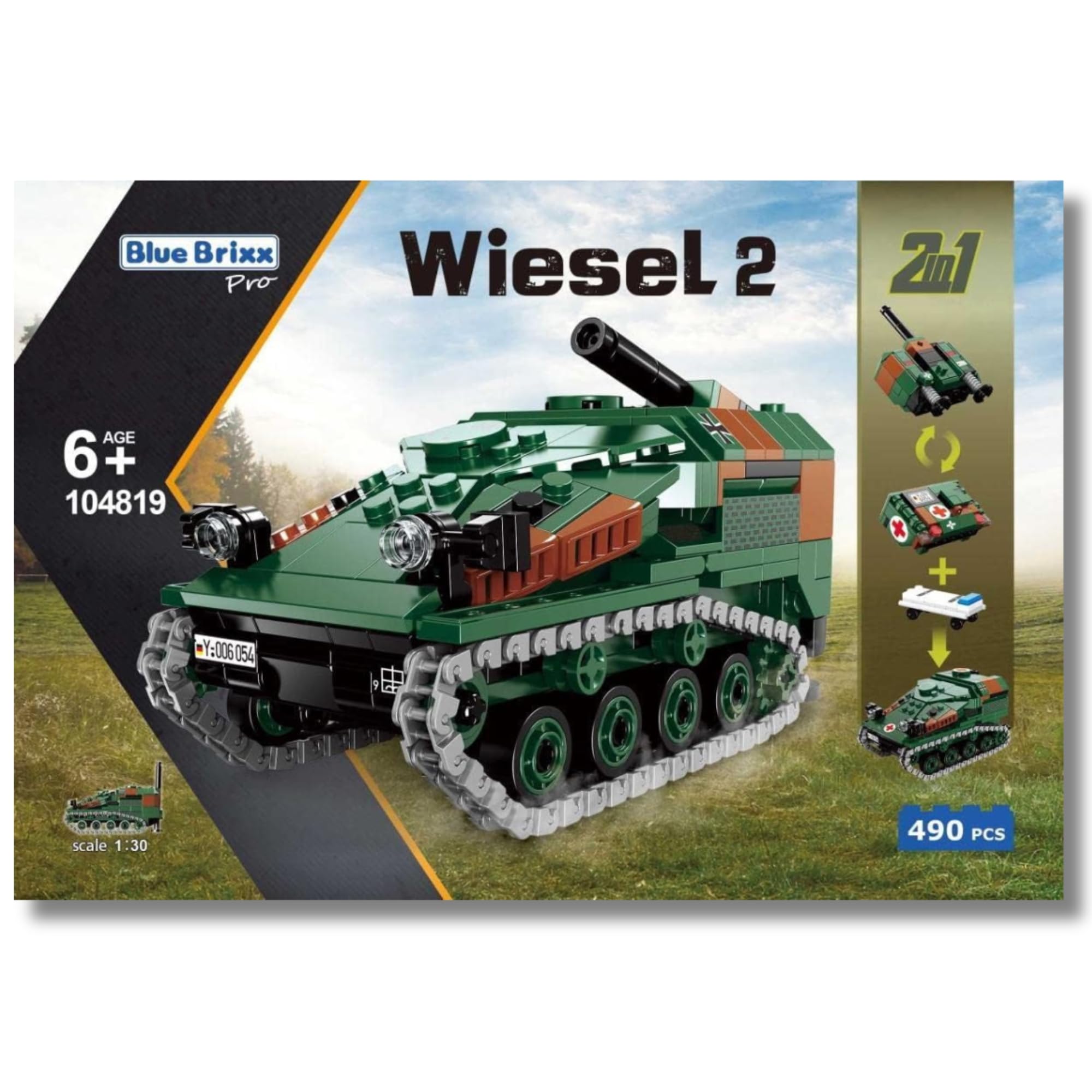 bluebrixx-104819-wiesel-2-bundeswehr-klemmbaustein-panzer-1-30 image 3