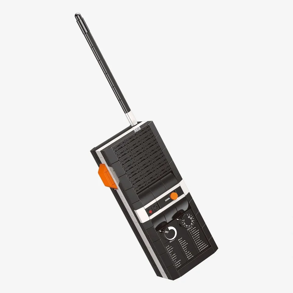bluebrixx-pro-die-drei-walkie-talkie-1-1-modell-455-klemmbausteine image 1