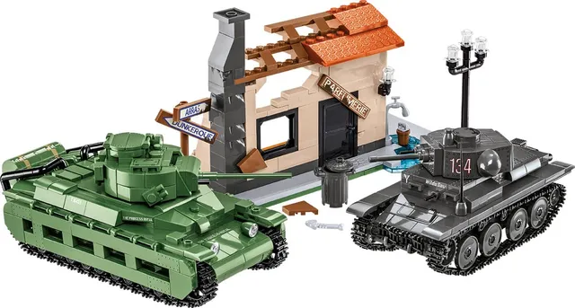 cobi-battle-of-arras-1940-matilda-ii-vs-panzer-38-t-diorama-1-35 image 1