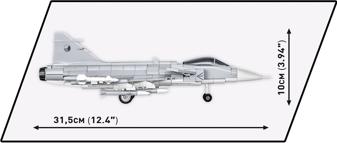 cobi-saab-jas-39-gripen-c-kampfjet-klemmbaustein-set-1-48-465-teile image 4