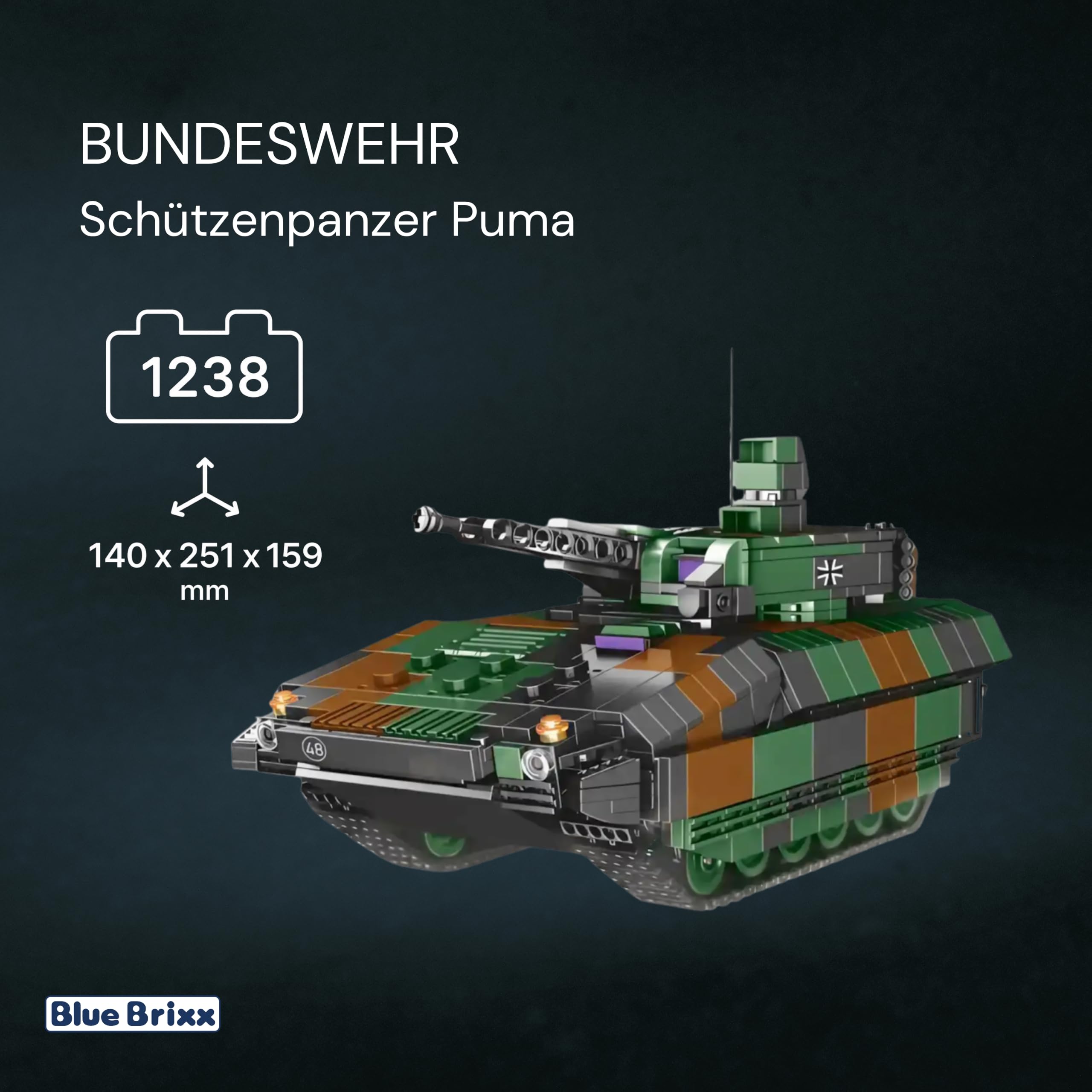 bluebrixx-sch-tzenpanzer-puma-bundeswehr-1176-klemmbausteine image 2