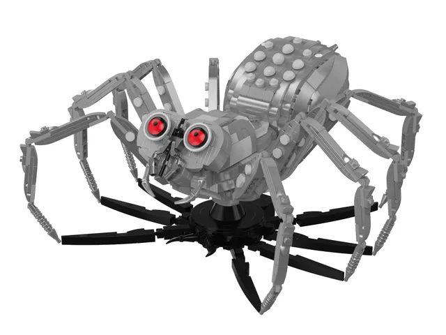 bluebrixx-pro-die-drei-die-silberne-spinne-3d-modell-1346-klemmbausteine image 1