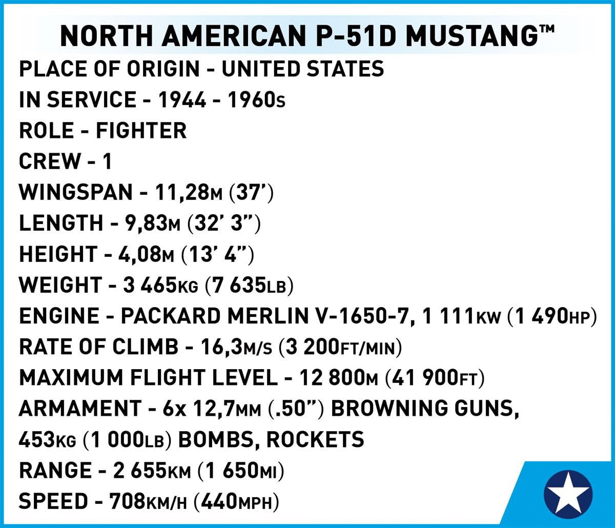 cobi-5860-p-51d-mustang-jagdflugzeug-bausatz-1-48 image 8