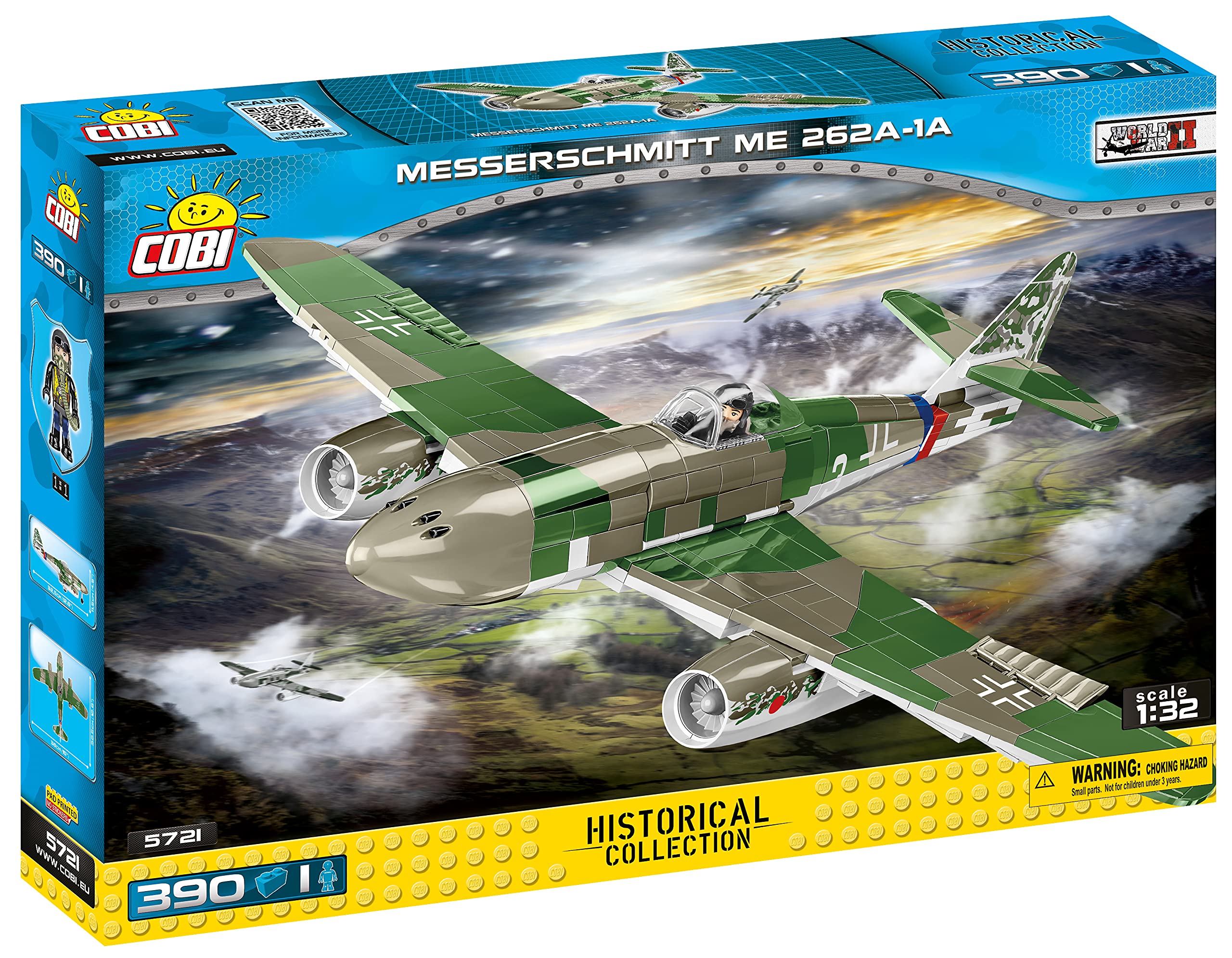 cobi-5721-messerschmitt-me-262a-1a-1-32-bausatz-390-teile image 2