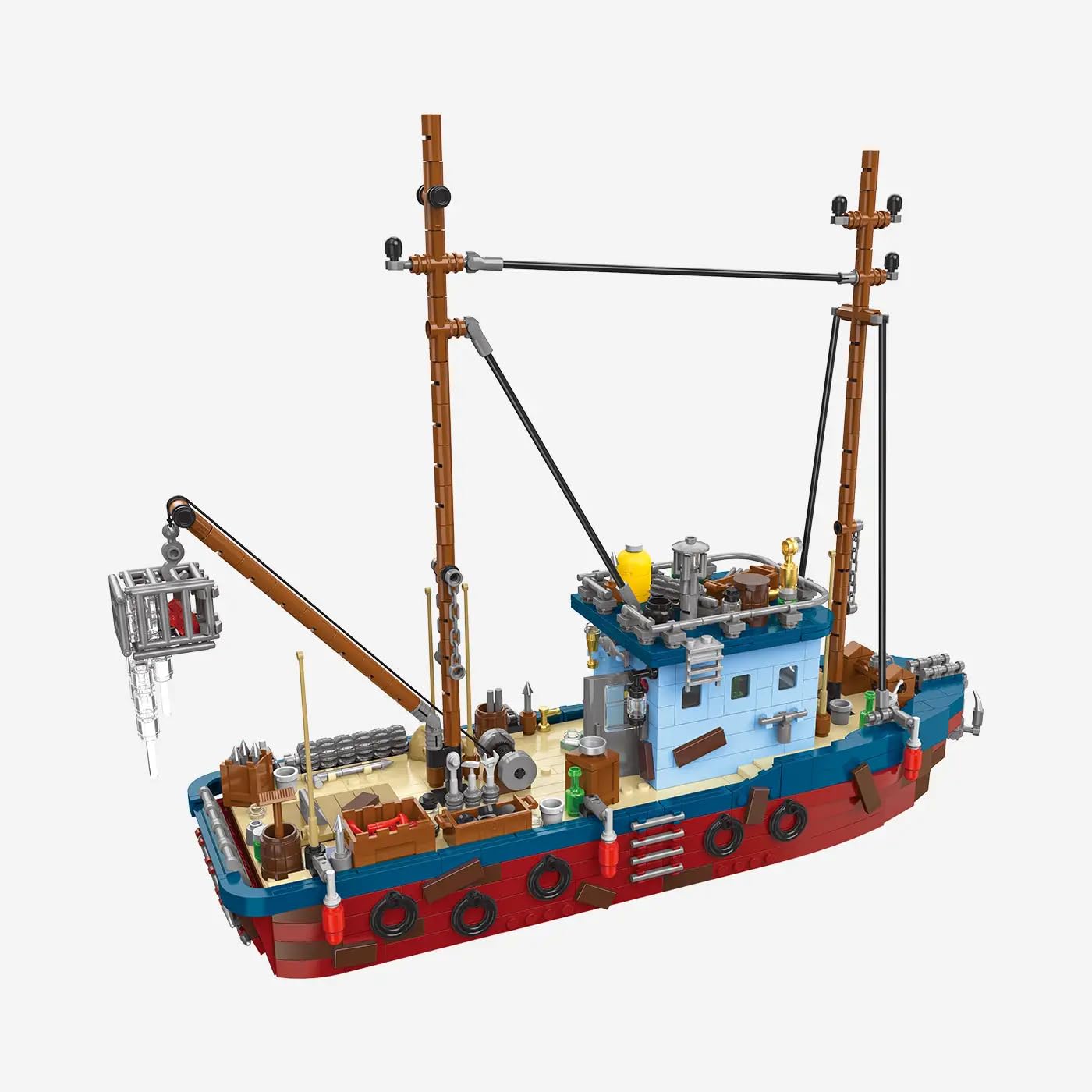 bluebrixx-pro-altes-fischerboot-fischereischiff-1418-klemmbausteine image 3