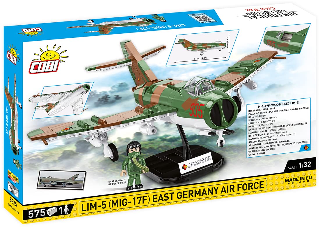 cobi-lim-5-mig-17f-ddr-luftwaffe-flugzeug-bausatz-1-32 image 8