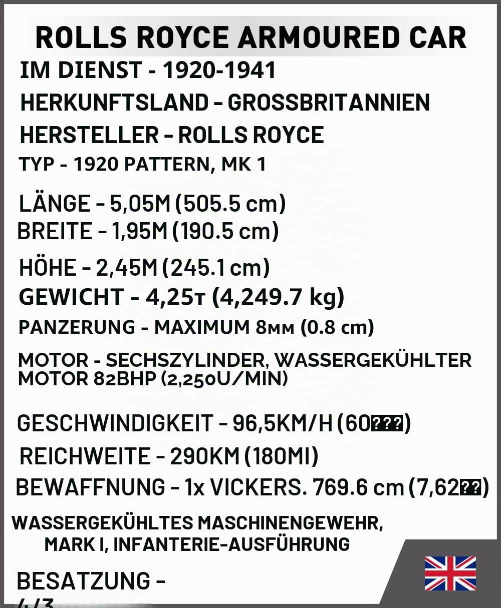 cobi-rolls-royce-armoured-car-1920-great-war-panzerwagen-bausatz image 7