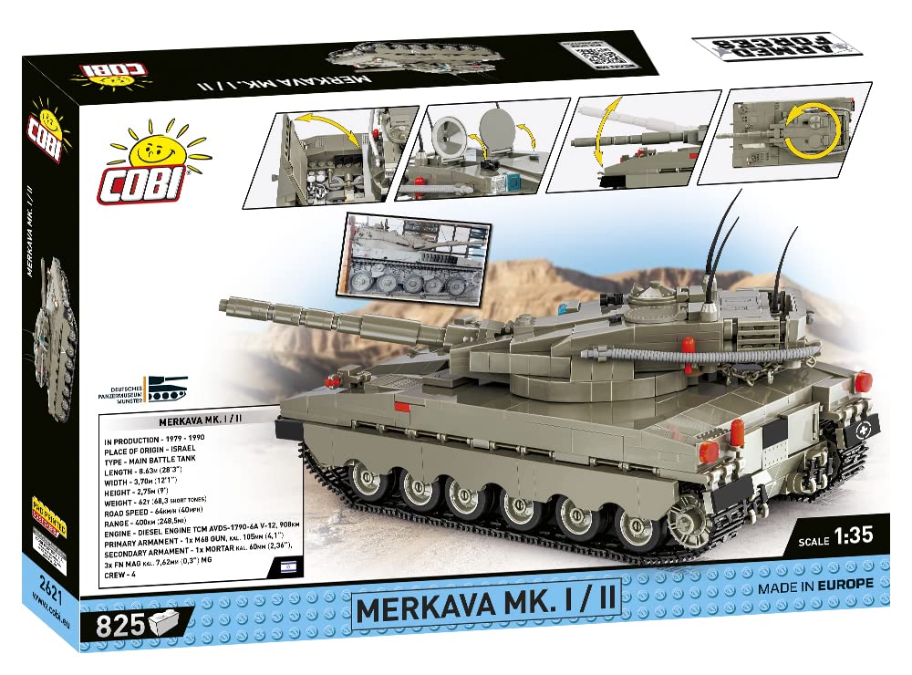 cobi-2621-merkava-mk-i-ii-kampfpanzer-bauset-armed-forces image 2