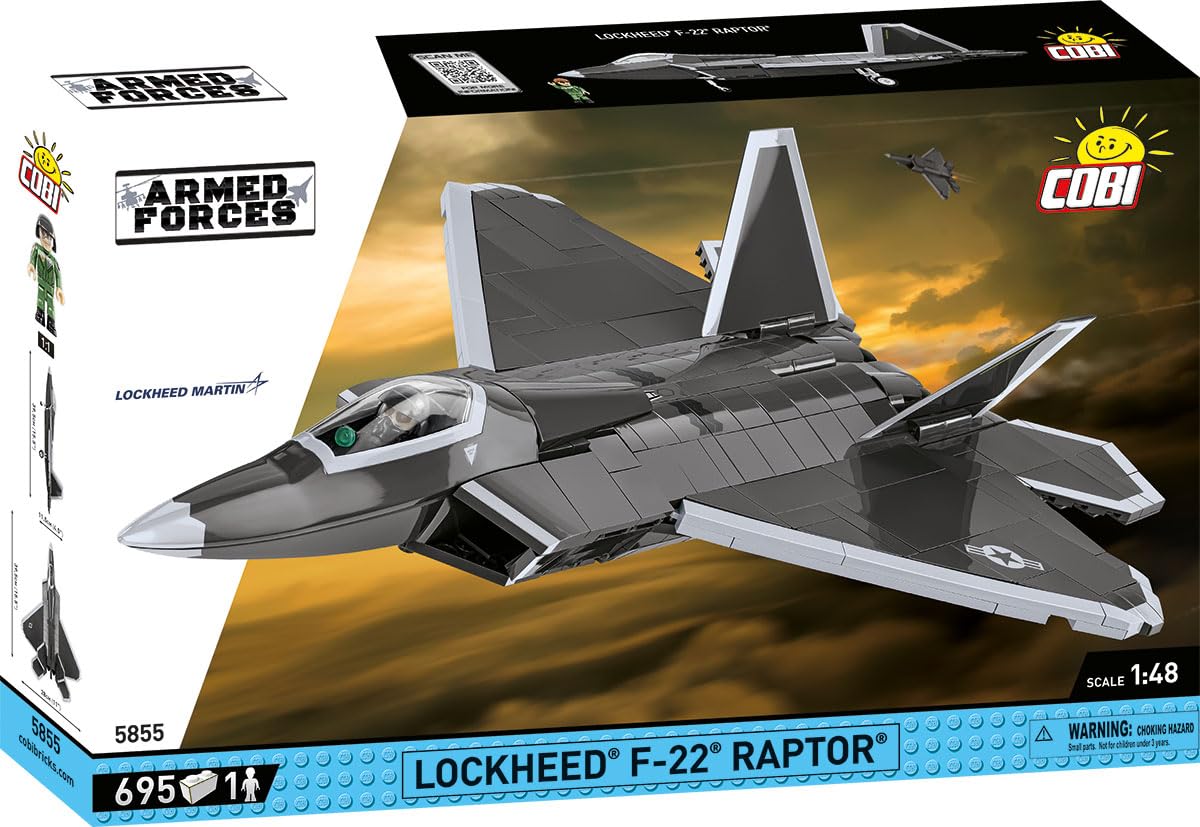 cobi-lockheed-f-22-raptor-kampfjet-bausatz-1-48-695-teile image 2