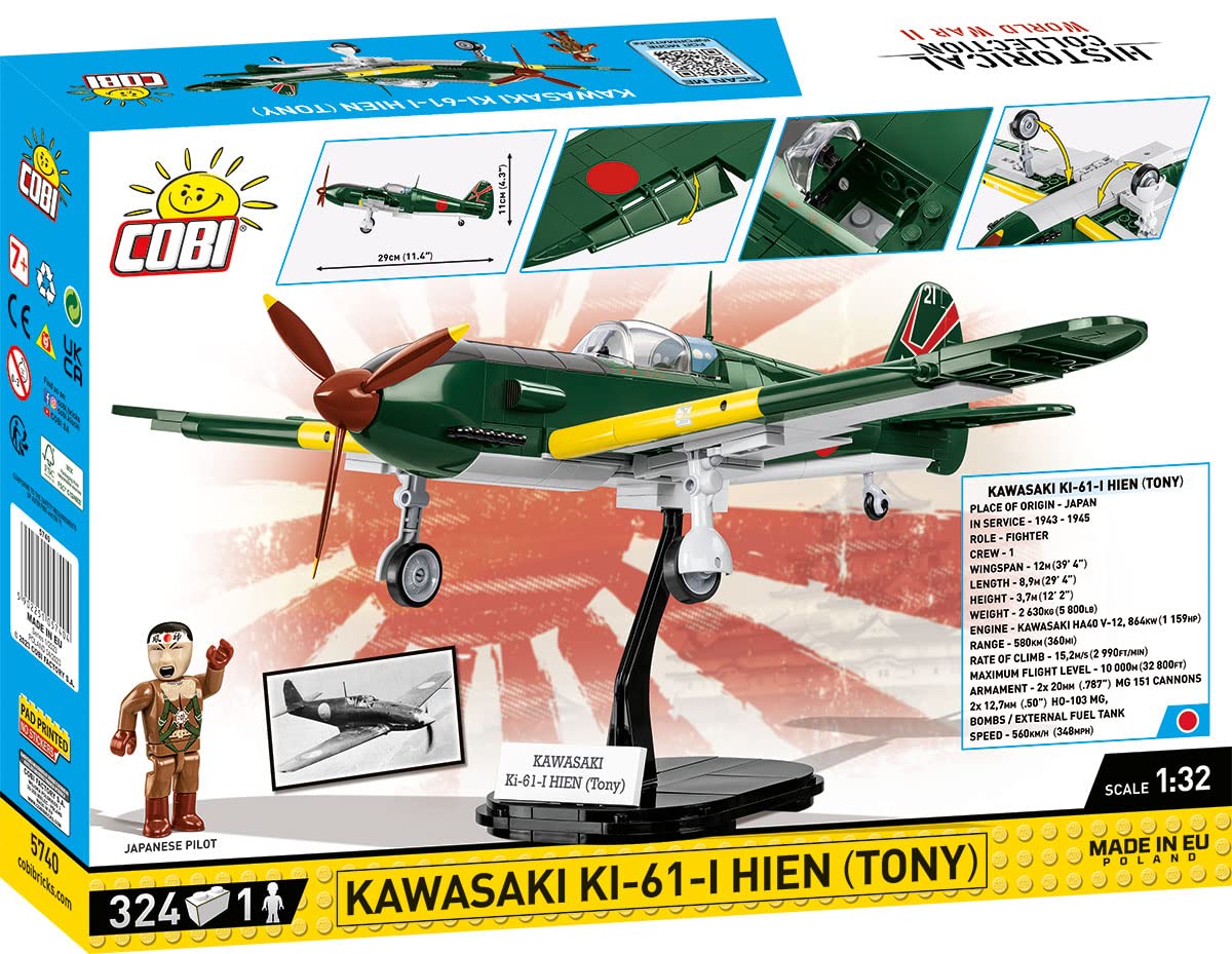 cobi-5740-kawasaki-ki-61-i-hien-tony-klemmbaustein-flugzeug-1-32 image 2