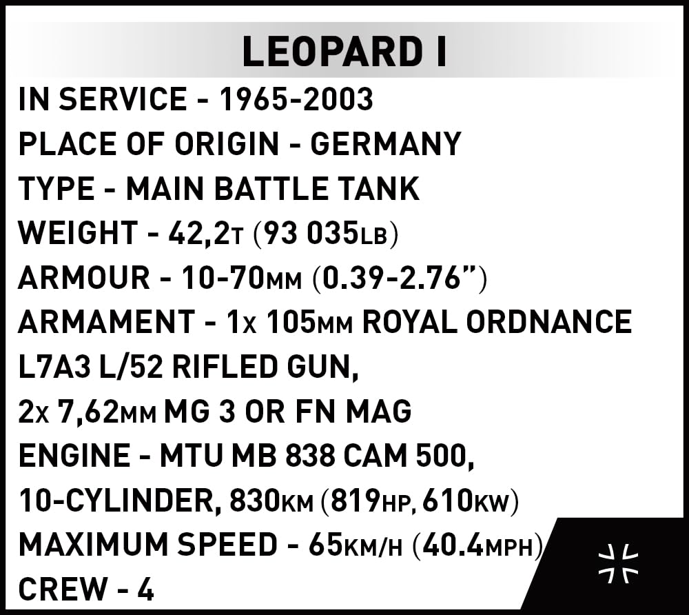 cobi-leopard-i-armed-forces-panzer-bausatz-1-72-cobi-3105-mit-147-elementen image 4