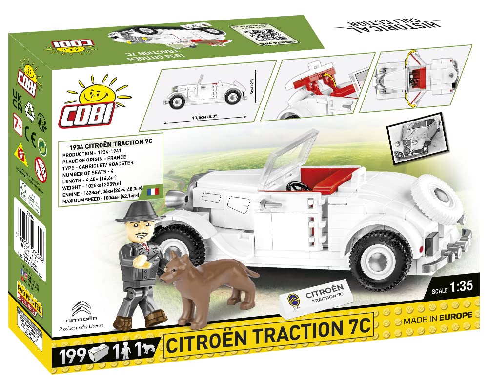 cobi-2264-citro-n-traction-7c-cabriolet-klemmbaustein-auto image 2
