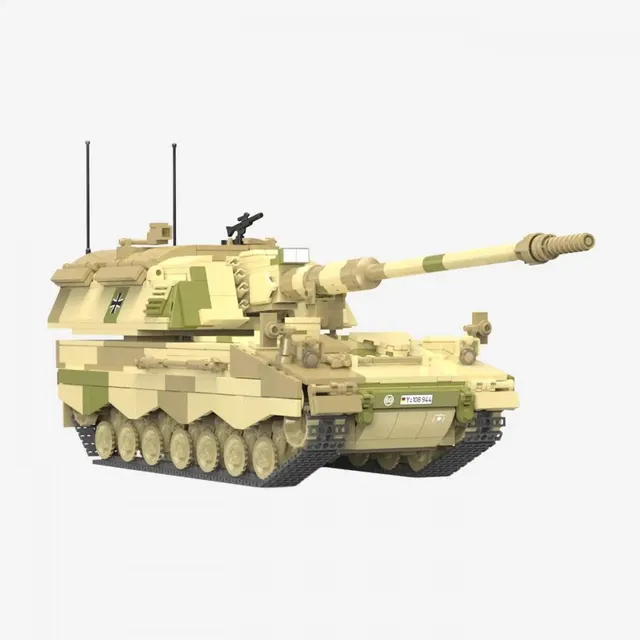 bluebrixx-pro-panzerhaubitze-2000-w-stentarn-displaymodell-1385-teile image 1