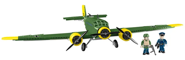 cobi-5710-junkers-ju-52-3m-transportflugzeug-bausatz-gr-n-gelb image 1