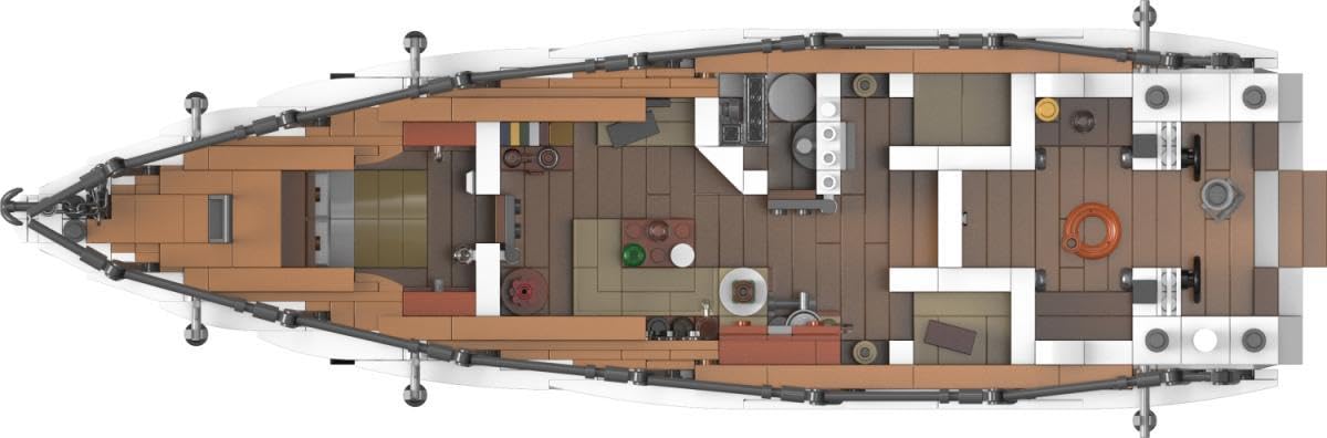 bluebrixx-pro-105606-moderne-segelyacht-mit-innenraum-1805-teile image 5