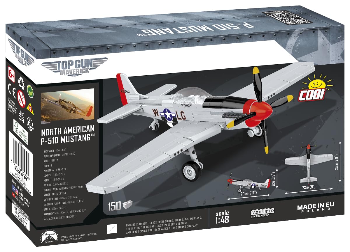 cobi-top-gun-maverick-p-51d-mustang-flugzeug-bausatz-1-48 image 2