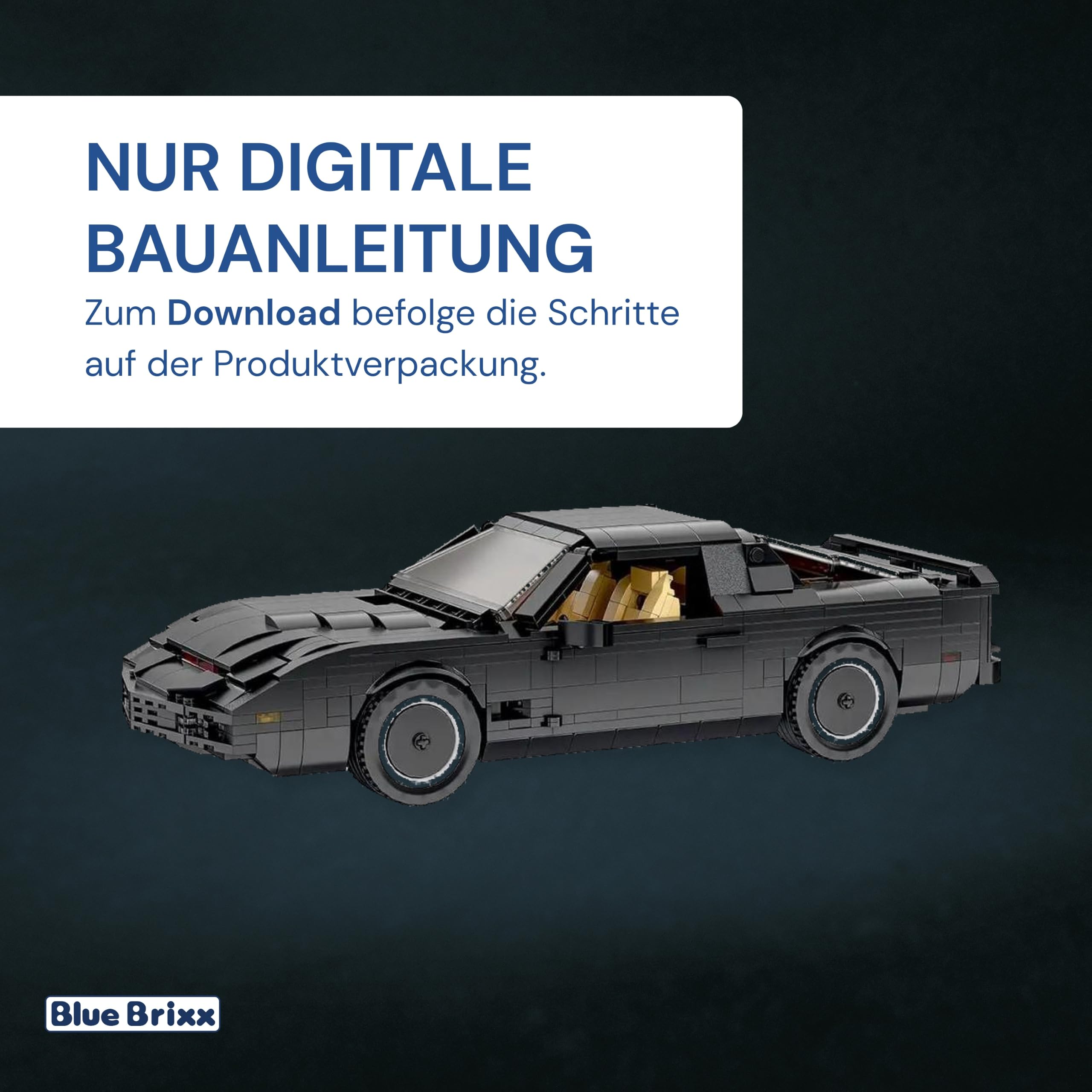 bluebrixx-special-schwarzes-heldenfahrzeug-sportcoup-klemmbaustein-set-1070-teil image 2