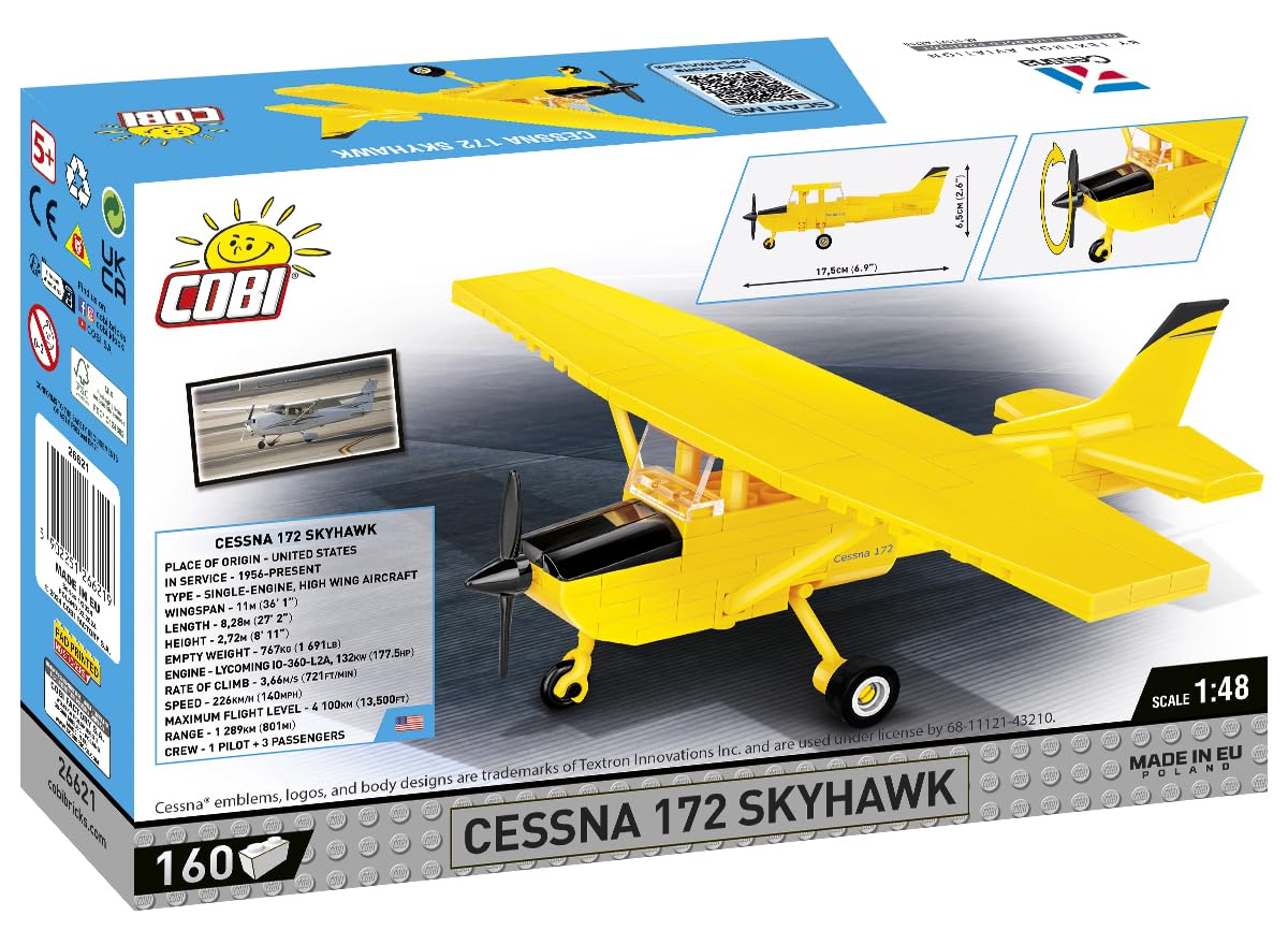 cobi-26621-cessna-172-skyhawk-gelb-160-teile-ma-stab-1-48 image 7