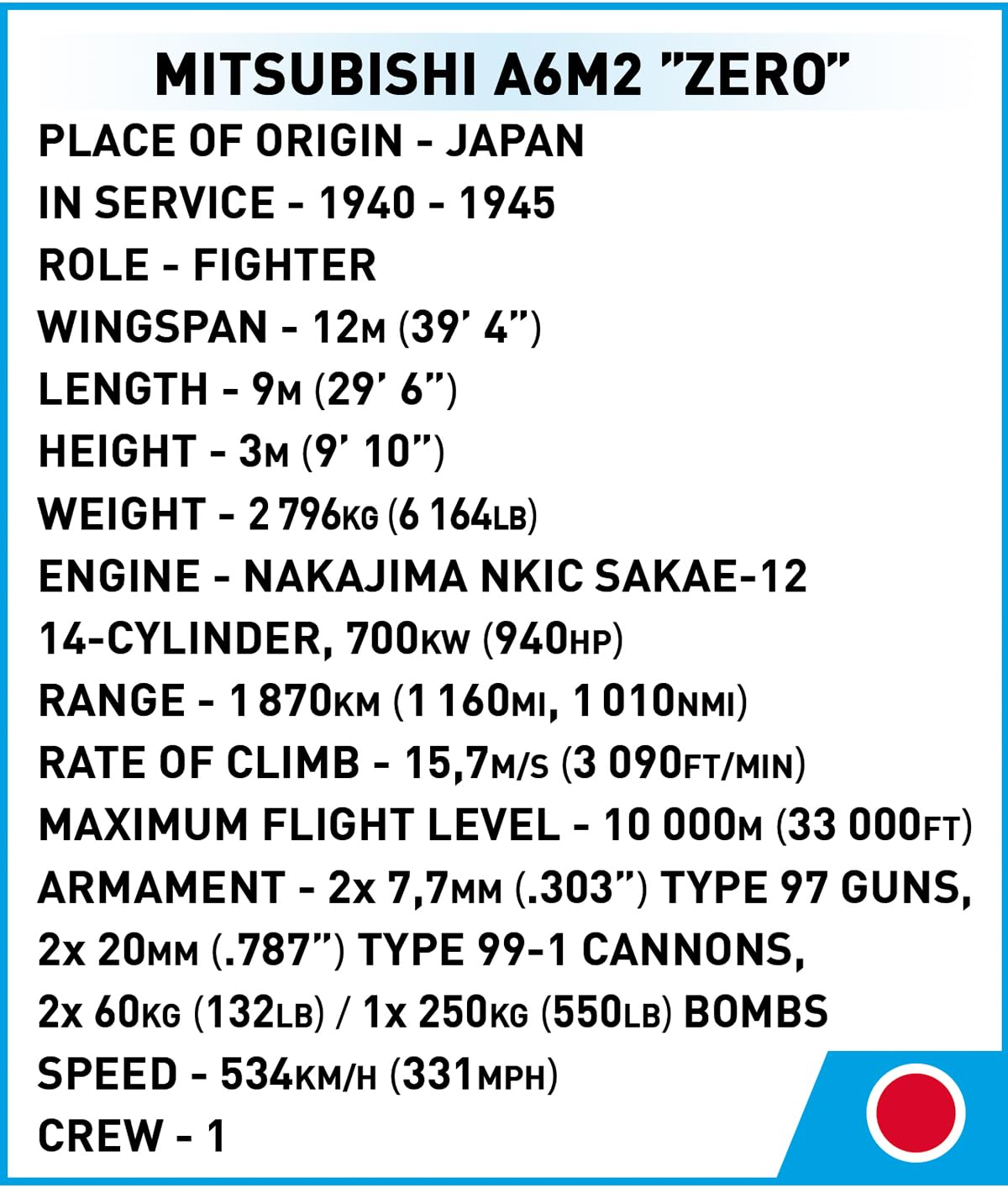 cobi-5861-mitsubishi-a6m2-zero-jagdflugzeug-1-48 image 6