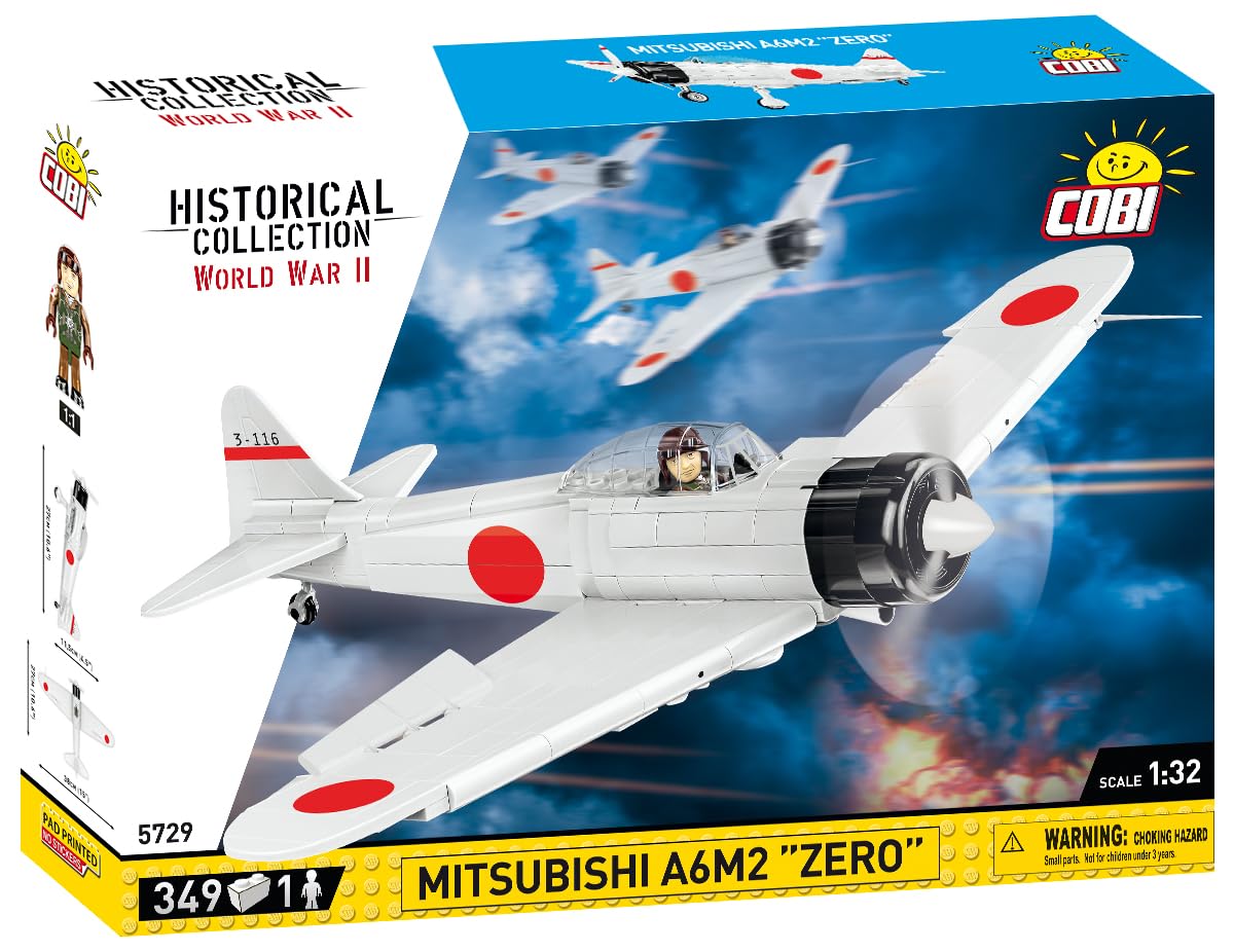 cobi-5729-mitsubishi-a6m2-zero-sen-kampfflugzeug-historical-collection-wwii-ma-s image 3