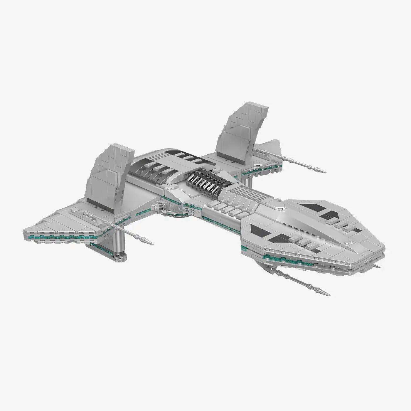 bluebrixx-pro-stargate-asgardschiff-o-neill-klasse-1470-klemmbausteine image 2