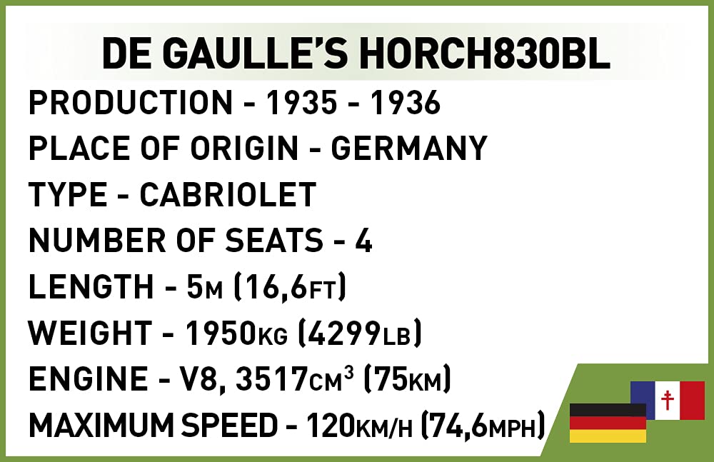 cobi-2261-horch-830-oldtimer-limousine-historical-collection-bausatz image 7