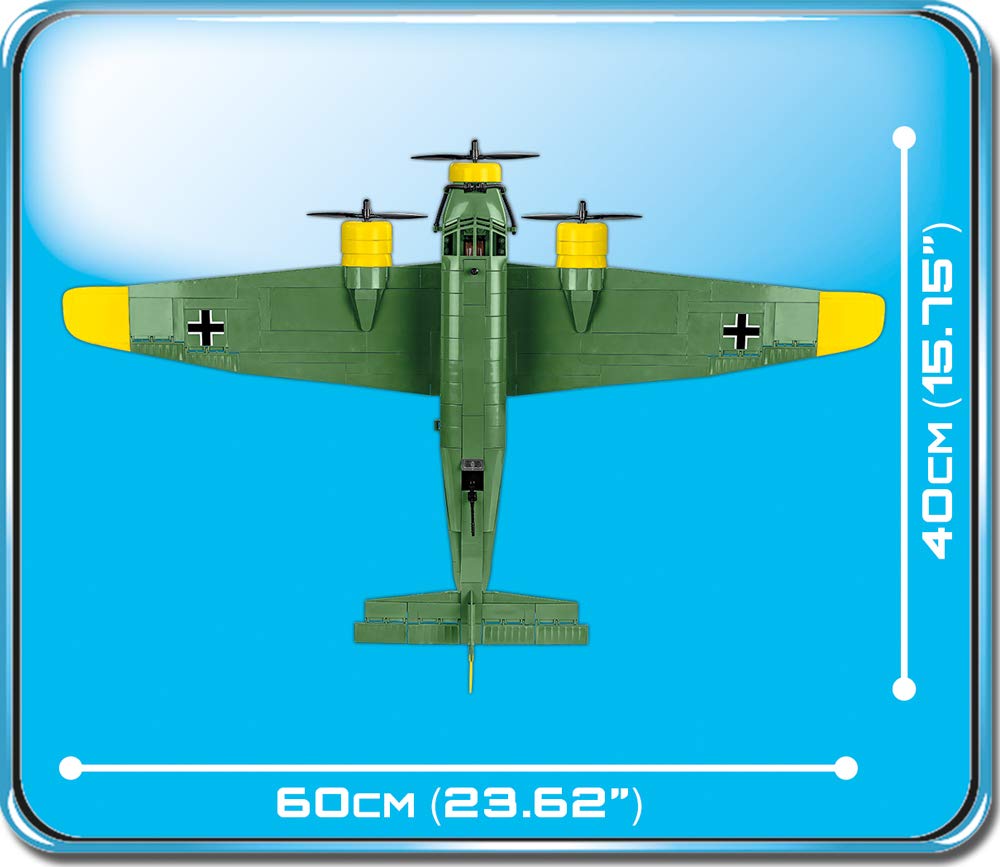 cobi-5710-junkers-ju-52-3m-transportflugzeug-bausatz-gr-n-gelb image 3