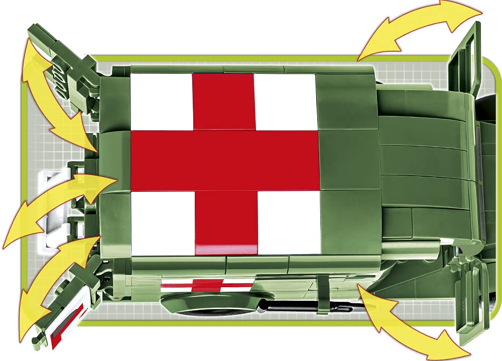 cobi-2257-dodge-wc-54-krankenwagen-historical-collection-bauset image 4