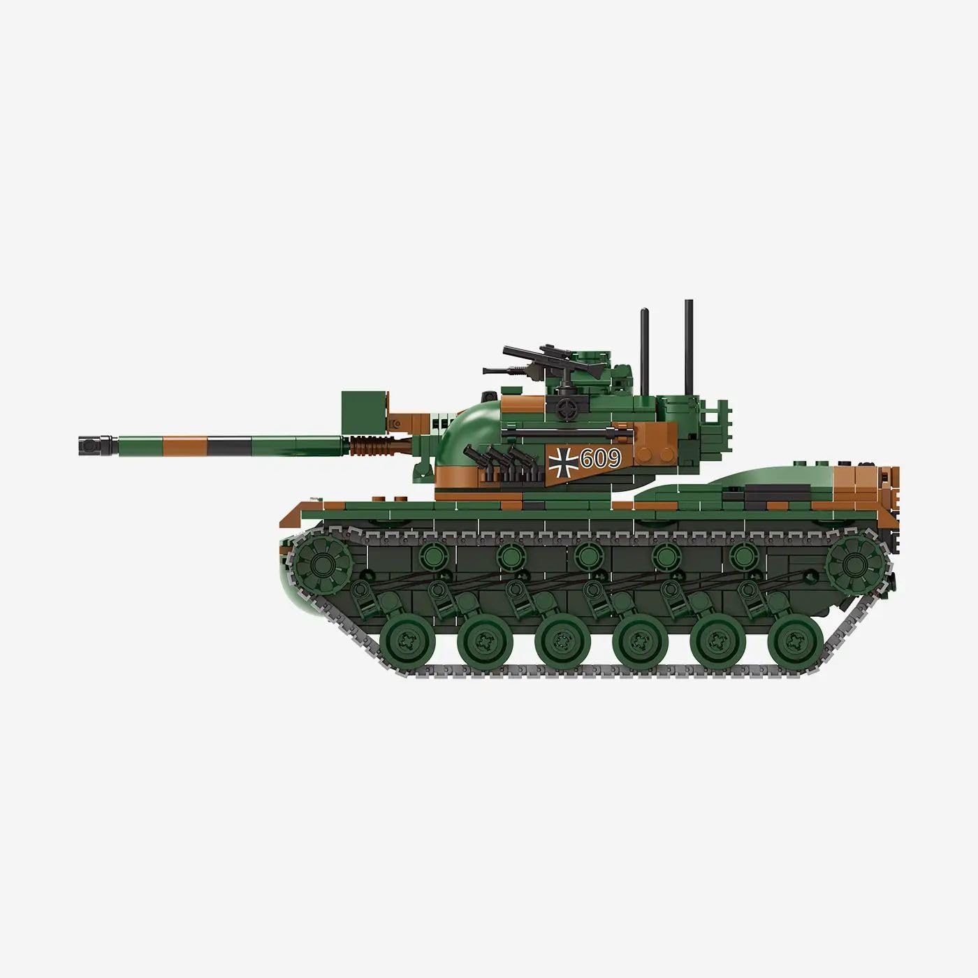 bluebrixx-pro-kampfpanzer-m48-a2-patton-bundeswehr-1148-klemmbausteine image 2