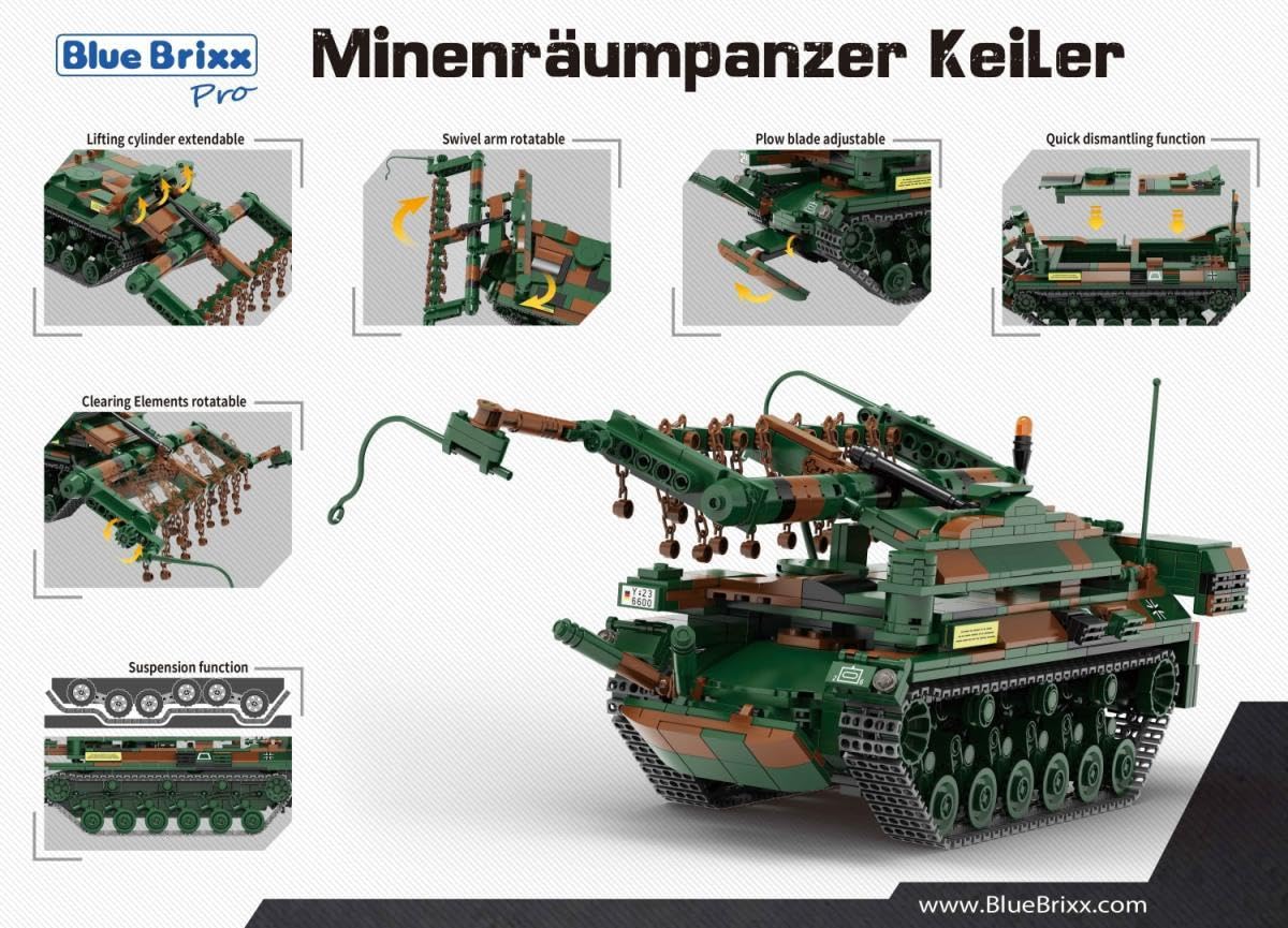 bluebrixx-pro-107048-minenr-umpanzer-keiler-bundeswehr-klemmbausteine-1295-teile image 3
