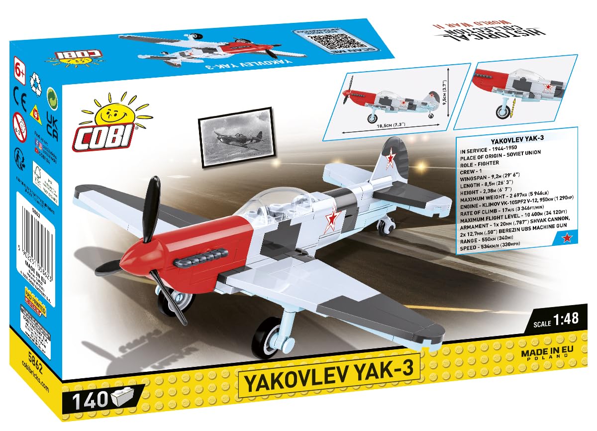 cobi-5862-yakovlev-yak-3-sowjet-jagdflugzeug-historical-collection-wwii-1-48 image 7