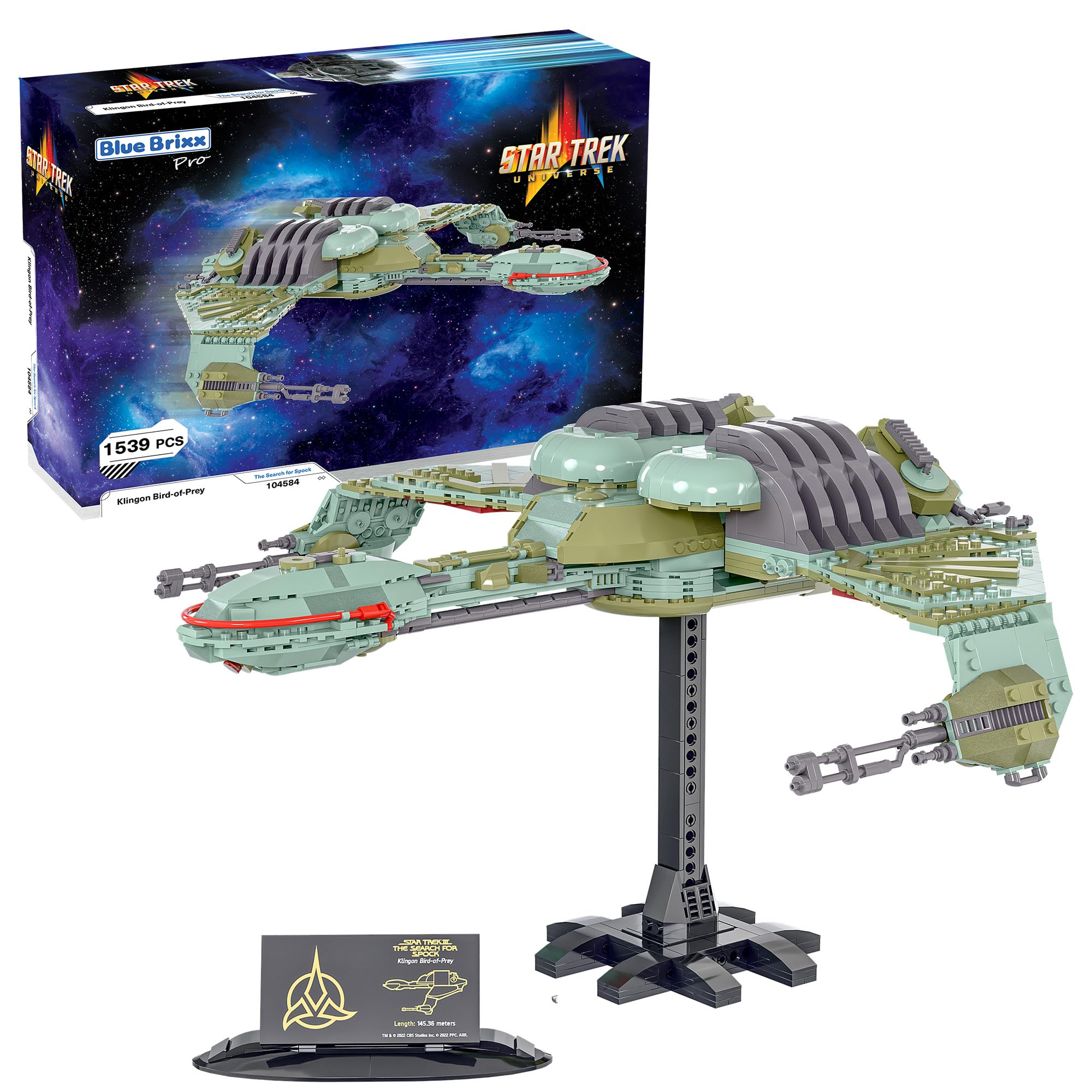 bluebrixx-klingon-bird-of-prey-star-trek-klemmbaustein-set-1539-teile image 1