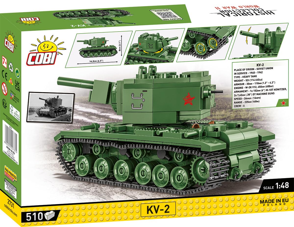 cobi-2731-kv-2-schwerer-panzer-bausatz-510-teile image 4