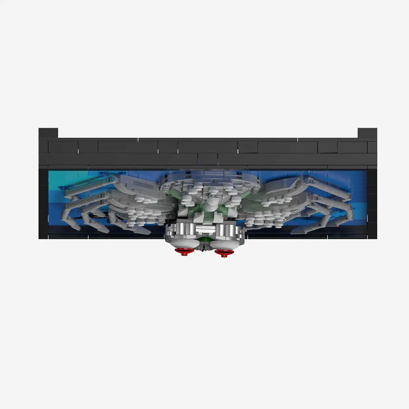 bluebrixx-pro-die-drei-3d-bild-die-silberne-spinne-829-klemmbausteine image 5